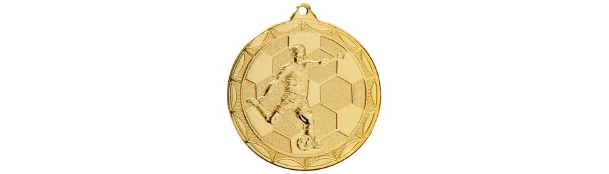 50MM IMPULSE FOOTBALL FOOTBALLER MEDAL - GOLD, SILVER & BRONZE 50MM IMPULSE FOOTBALL FOOTBALLER MEDAL - GOLD, SILVER & BRONZE